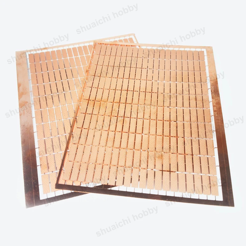 1Set Simulatie Koperen Plaat Etsen Vel Links/Rechts Romp Armor Platen DIY Onderdelen voor 1/48 64 72 96 houten Zeilboot Model