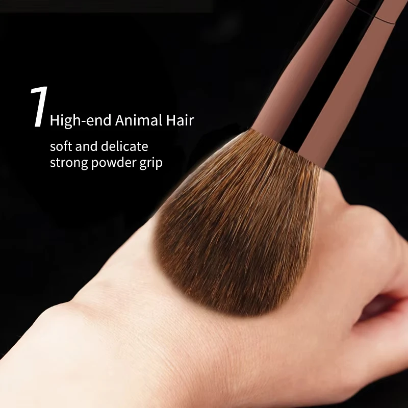 New Mini 7-piece Makeup Set Brush Portable High Quality Soft Animal Hair Brush Female Fashion Blending Makeup Beauty Tool Gift