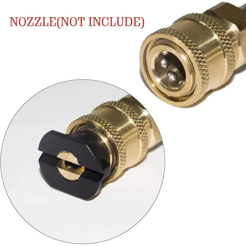 عصا تمديد لغسالة الضغط من الفولاذ المقاوم للصدأ مقاس 17 بوصة مع وصلة غسالة كهربائية سريعة التوصيل مقاس 1/4 بوصة، عبوتان #3