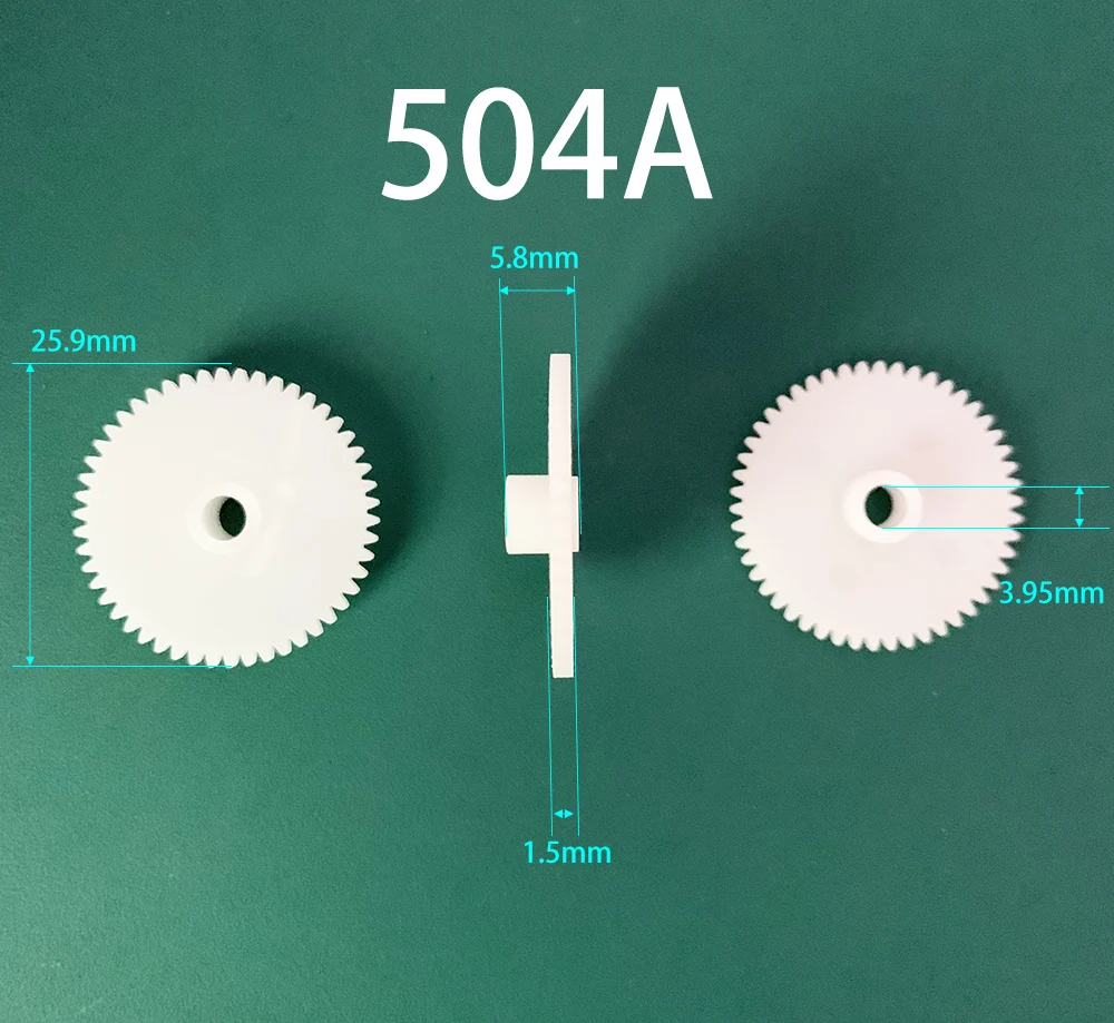 504A 0.5M 26MM GEAR Modulus 0.5 50 Tooth 4MM Hole Plastic Gear Disc Toy Accessories 10pcs/lot