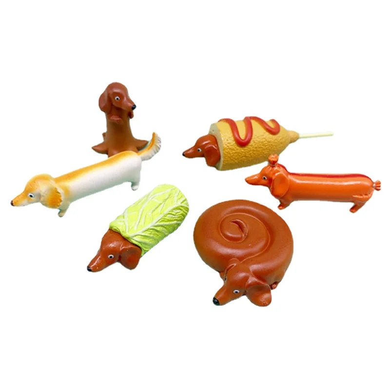 

Genuine Capsule Toys Hot Dog Daily Ornaments for Sausages Creative Tabletop Ornaments