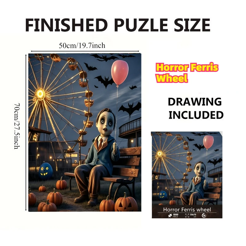 1000 Pieces Cozy Night Courtyard Jigsaw Puzzle, Beautiful Garden Patio with Cats Floral Landscape Puzzle, Challenging Game