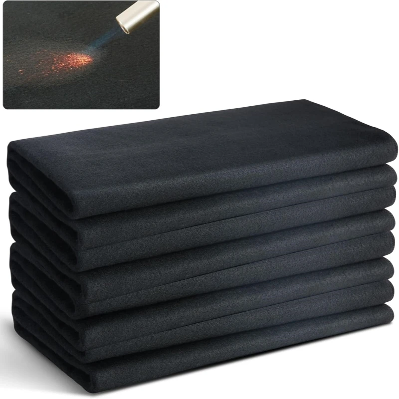 50x50cm-100x100cm Heat Resistant Welding Blanket Pad Material Flame Retardant Fabric Carbon Felt Insulation Pad Soldering Mats