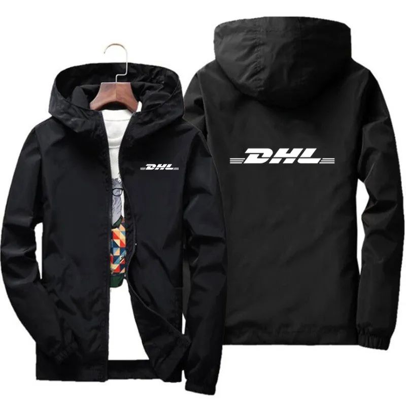 Fashion Brand DHL Print Jackets Mens Coats Plus Size Bomber Jacket Top Hooded Windbreaker Jackets Men Clothing Chaquetas Hombre