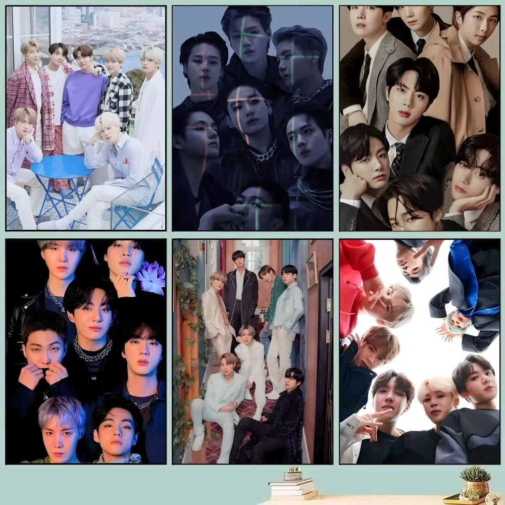 

Цифровая картина маслом по номерам B-Bangtan Sonyeondan Paint с Numbrs, домашний декор, настенное искусство, идеальный подарок