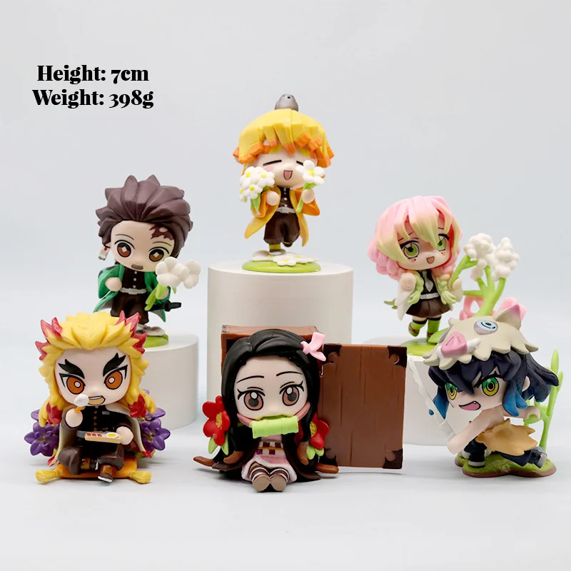 

Tanjiro Midou Bean ручной работы Q-версия сидячая поза аниме модель автомобиля орнамент кукла витое яйцо игрушка периферийные материнские поле