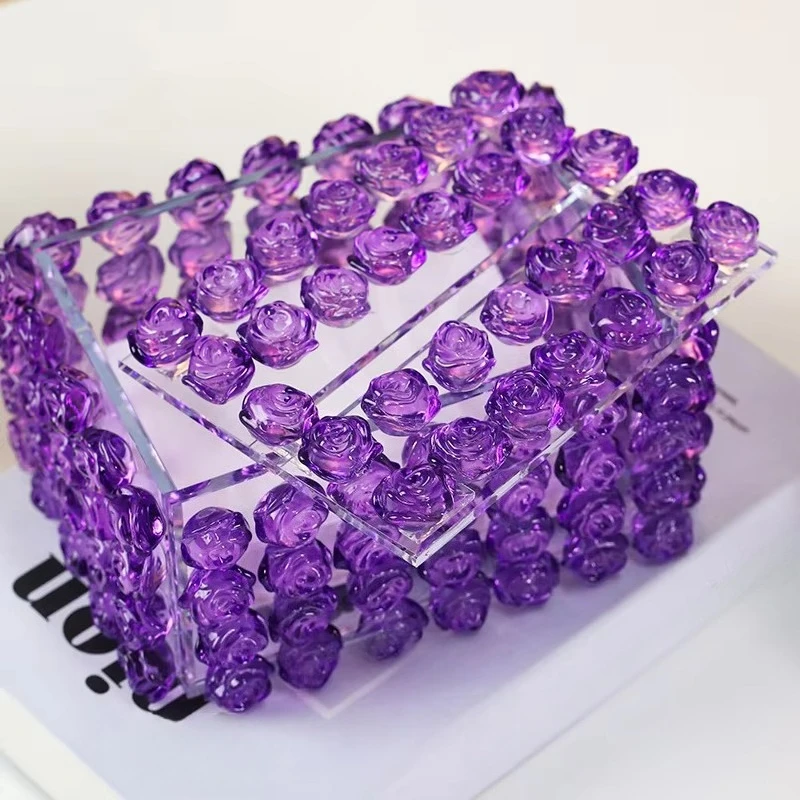 New Style Rectangle Clear K9 Crystal Eco-Friendly High Quality Tissue Box for Desktop and Car Storage Business Gift