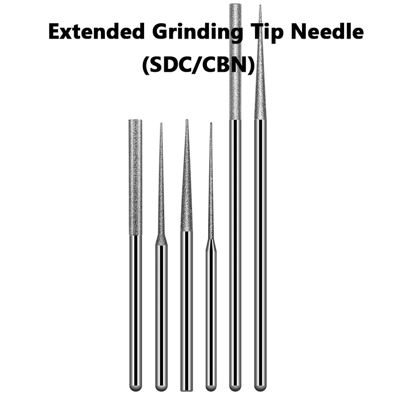 

SDC/CBN grinding rod Extended Diamond Mounted points Round/tapered grinding needles for Carbide jade polishing 70~100mm long