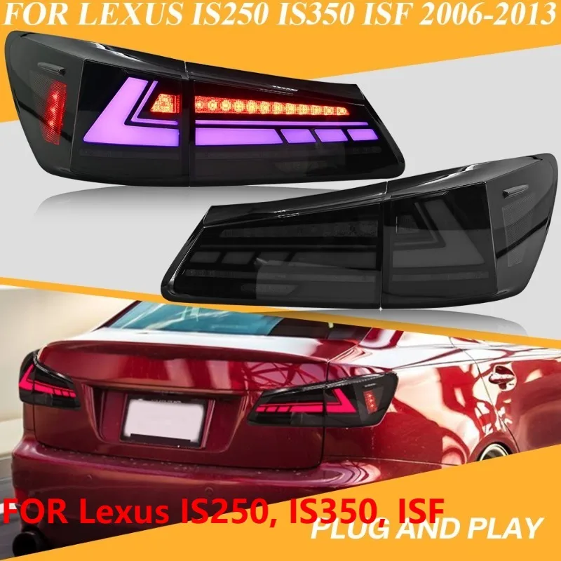 

For Lexus IS250 IS350 ISF 2006-2013 RGB LED Tail Lights LH+RH Rear Lamp Assembly