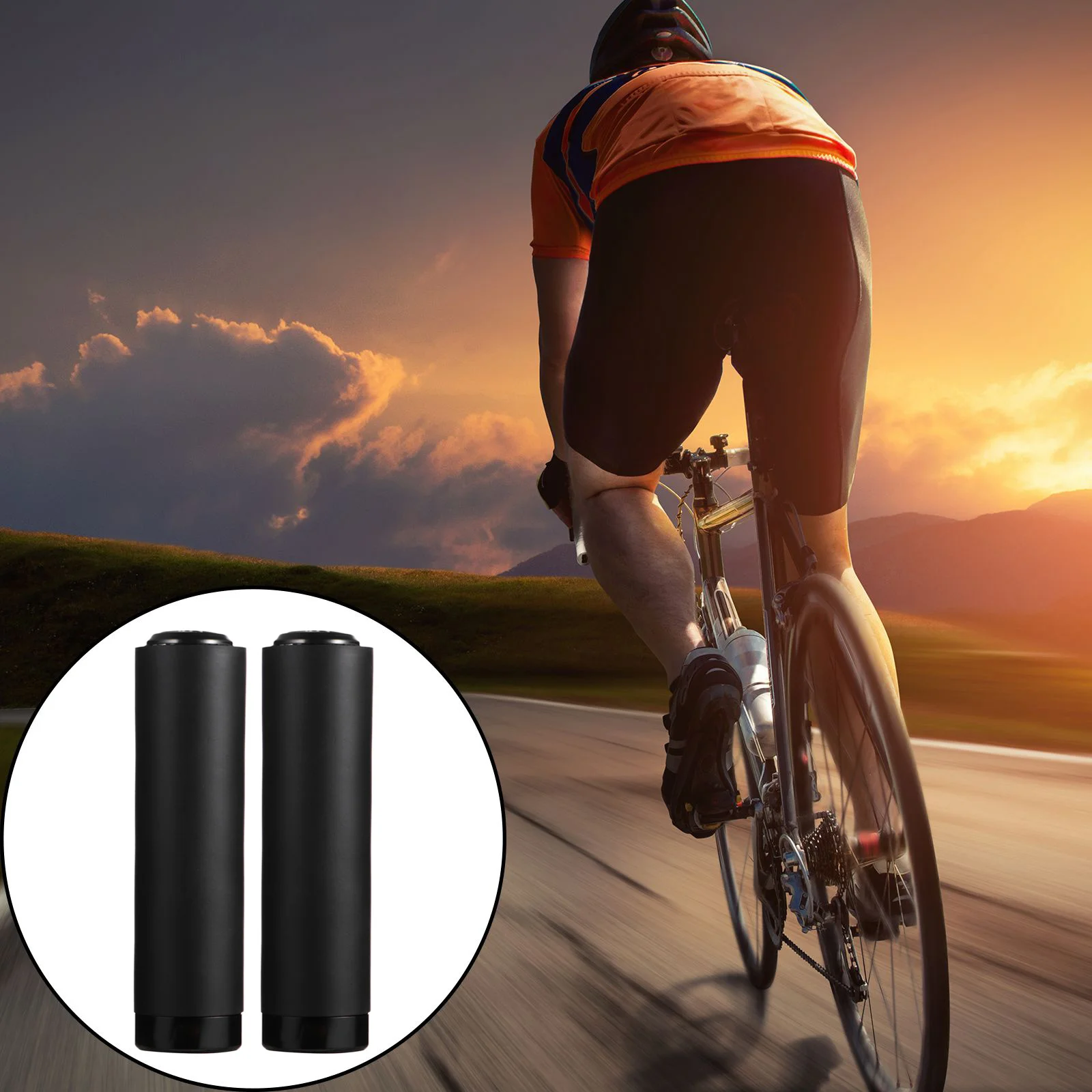 

1Pair Ergonomic Silicone Bike Handlebar Grips Comfortable Soft Non Slip Grip for Mountain Road Folding Bikes