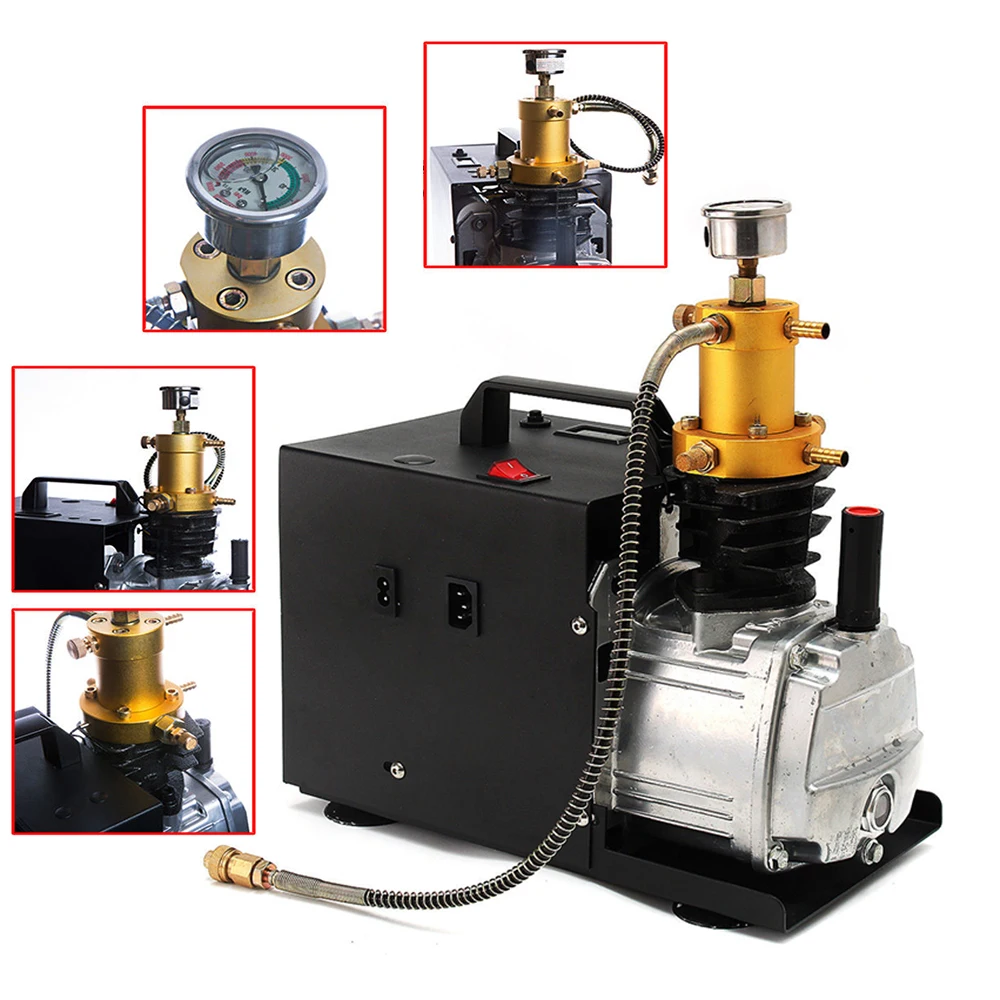 220V High Pressure Air Pump Electric PCP Air Compressor for Airgun Scuba Rifle 30MPA/4500PSI/300bar