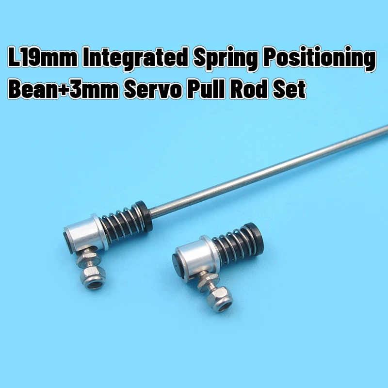 L19* Integrated Spring Positioning Bean +3mm Servo Pull Rod L150-300mm Nylon Quick Release Ball Head For RC Airplane/Boat Model