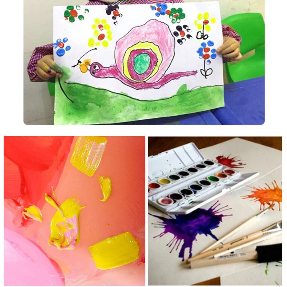 

12 Pcs Set Vibrant Colors DIY Craft Finger Art Painting Kit For Finger Painting Watercolor Paint Kit For Diy Craft