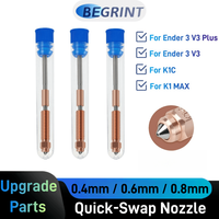 Upgrade Quick Swap Nozzle for Creality K1c Nozzle K1 Max Nozzle Set Throat Ender-3 V3 for Creality K1c Hot End 3d Printer Parts