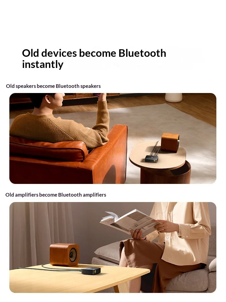 UGREEN BT505 AUX 블루투스 리시버 LDAC AAC 하이파이 3.5mm 잭 2RCA RCA 오디오 블루투스 6.0 어댑터 리시버 15시간 차량용 스피커