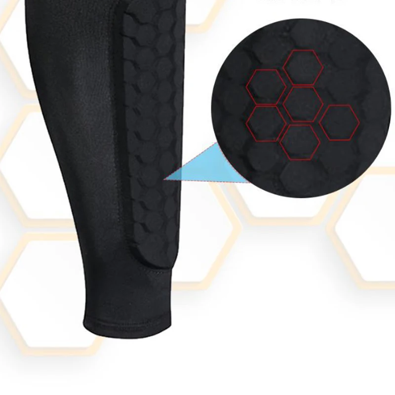 

1Pcs Football Shin Guards Leg Sleeves Honeycomb Nylon Support Sock Shin Protector Soccer Gear Soccer Shields Sports Legging