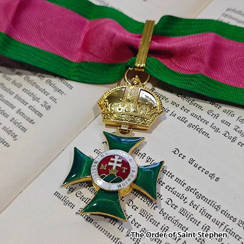تيريزا سانت ستيفن المجر الصليب قائد النظام الشريط ميدالية الهدايا لجمع الحرف الديكور جودة عالية