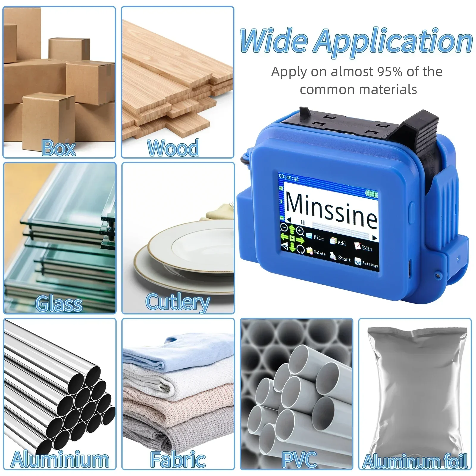 Neu! 12,7 mm Düse Mini-Handheld-Tintenstrahldrucker QR Barcode Batch Datum Nummer Logo Ablaufdatum Codiermaschine Nicht verschlüsselt