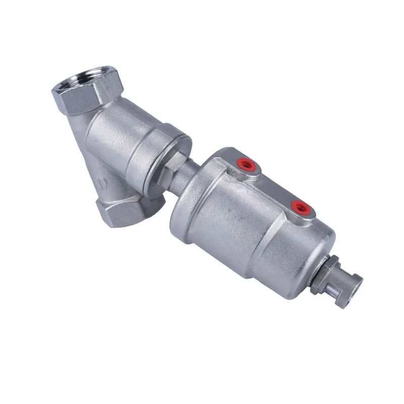 Pneumatic Stainless Steel 304/316/316L Threaded Angle Seat Valve