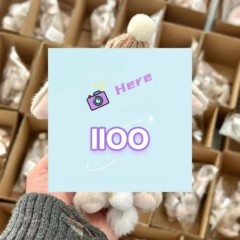 【IIOO】Cute Gray Elephant Plush Keychain Soft Stuffed Animal Bag Charm Car Key Pendant Backpack Decoration Gift
