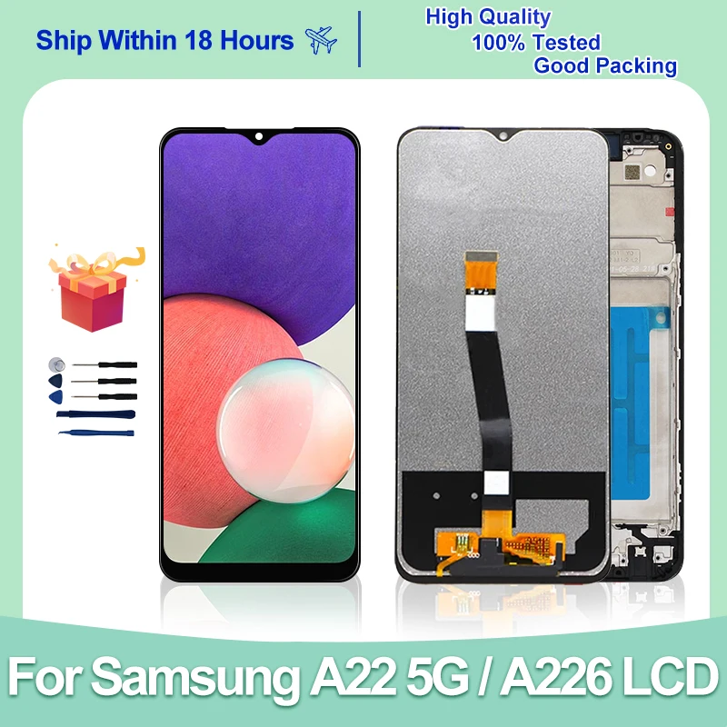 Display For Samsung galaxy A22 5G LCD Touch Screen Digitizer A226 Display SM-A226L SM-A226B/DS SM-A226B SM-A226BR Repair Parts