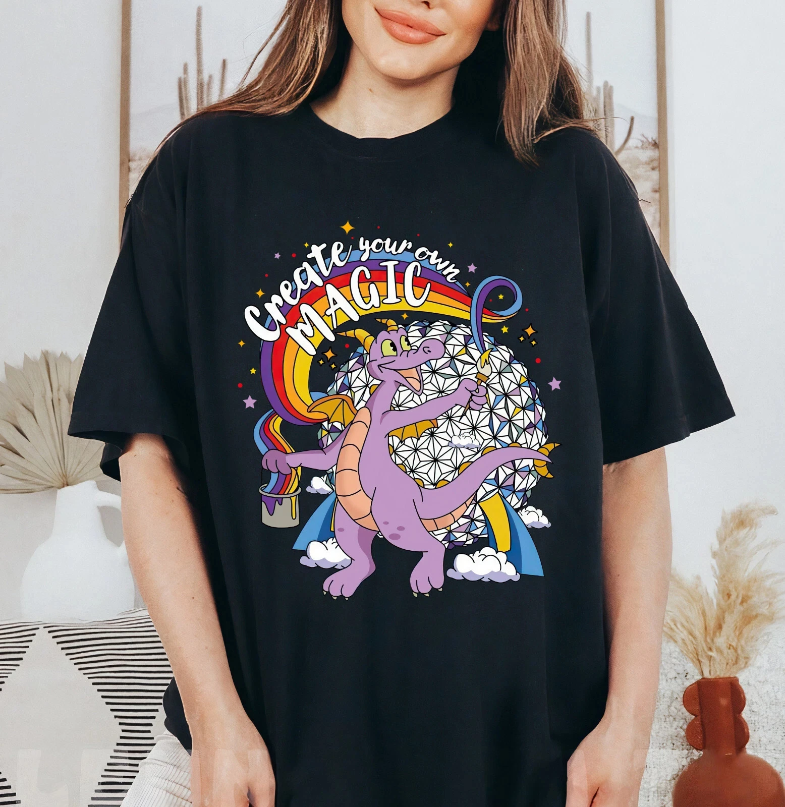 

Винтажная рубашка Disney Fantasia, координационная рубашка Castle Fantasia, футболка унисекс, повседневная и стильная хлопковая всесезонная базовая рубашка