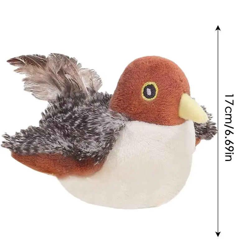 Interactive Cat Plush Toys For Indoor Cats Automatic Flapping Bird Cat Toy USB Rechargeable Electronic Cat Enrichment Toys