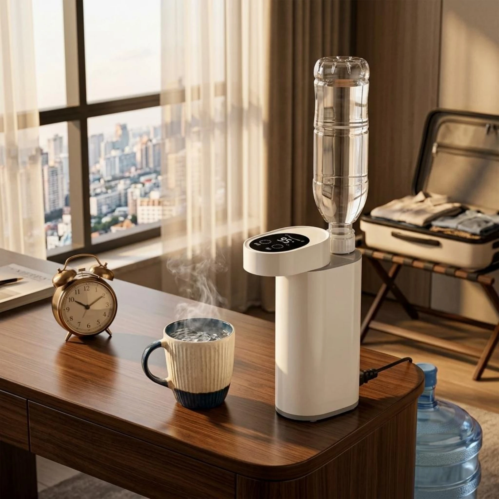 Instant Hot Electric Water Dispenser Bucket Water Compatible Touch Control Heating Machine for Kitchen or Desk