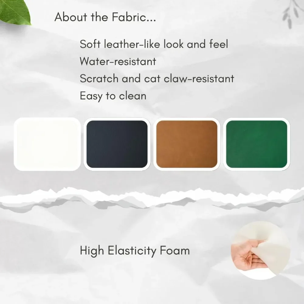 مجموعة كراسي تناول الطعام من الروطان مكونة من 6 قطع، كراسي طعام منجدة من الجلد الصناعي مع ظهر قصب، مطبخ وغرفة طعام حديثة في منتصف القرن C