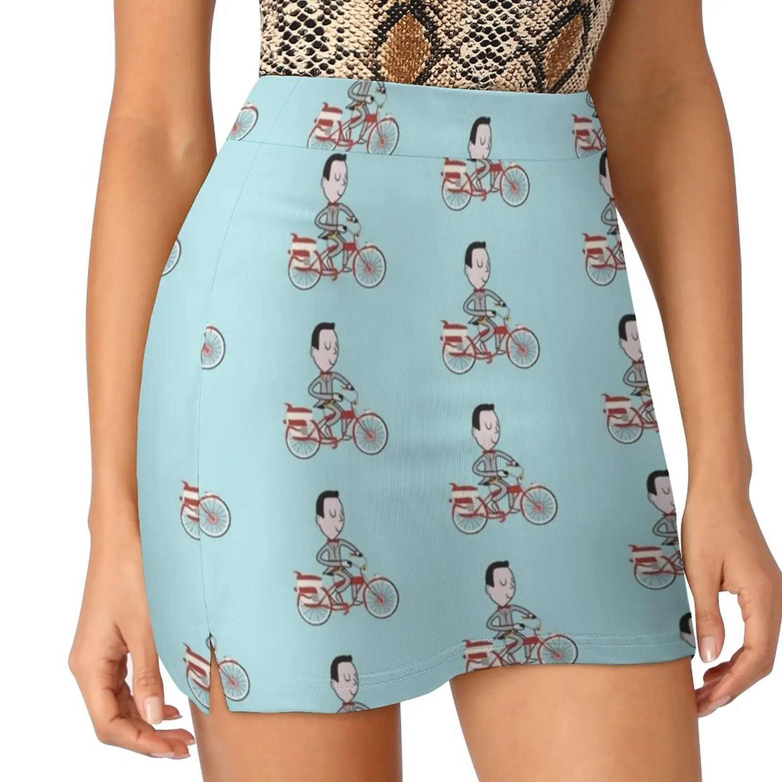 My Bike-Pee Wees Big Adventure Women's skirt With Hide Pocket Tennis Skirt Golf Skirts Badminton Skirts Running skirts Pee Wee