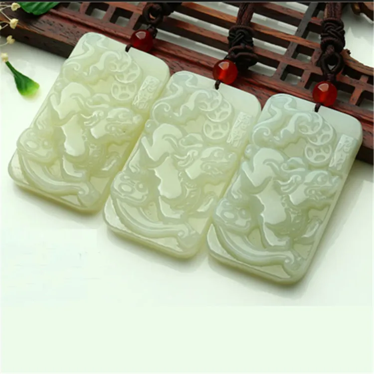

Pixiu pendant Hetian jade tag necklace pendant for men and women to send to friends