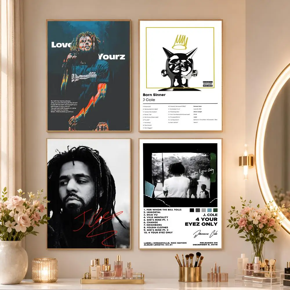 Pop Music Album Cover The Off-Season J-J.Cole World Poster Matte Self-Adhesive Wall Print Living Room Bedroom Home Wall Decor