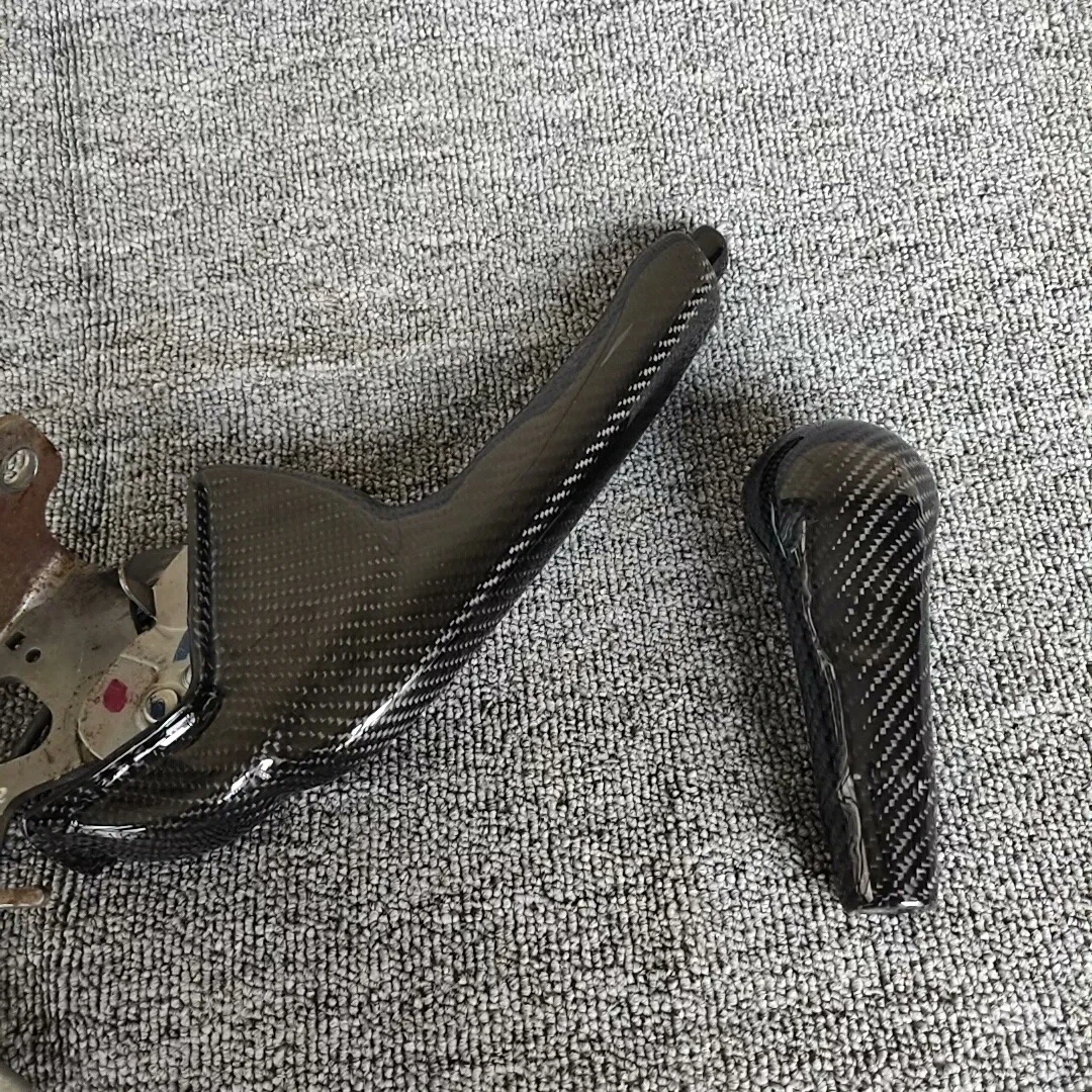 Real Carbon Fiber Handbrake Replacement for Honda Jazz FIT 2008-2014 Car-styling  Gear Shift Konb Replacement
