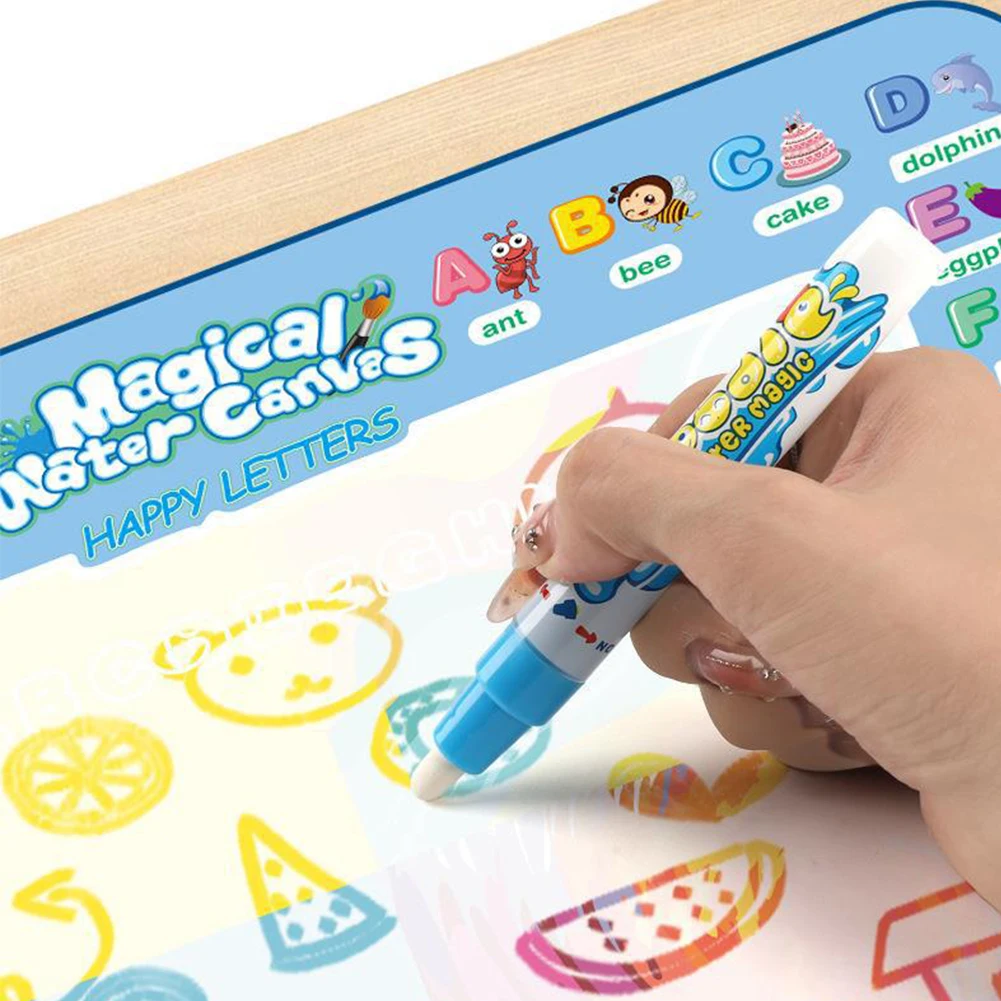 60x80CM Magic Water Drawing Mat Coloring Doodle with Reusable Magic Pens Montessori Painting Board Educational Toys Kids Gifts