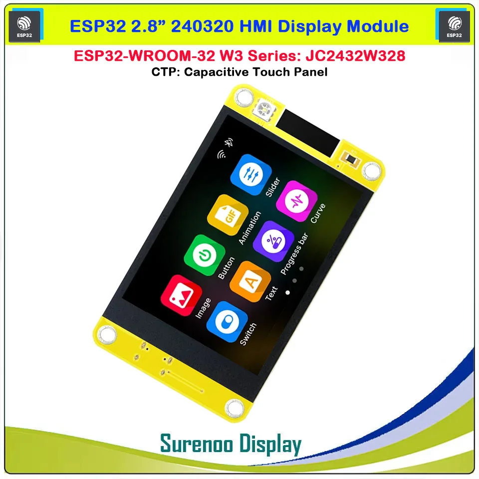 Guition W3 HMI ESP32-WROOM-32 JC2432W328 2.8 بوصة 240*320 اللمس وحدة عرض إل سي دي لوحة الشاشة واي فاي بلوتوث PSRAM فلاش #2