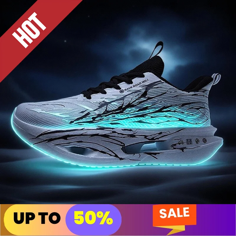 Scarpe da corsa fluorescenti CarbonBoard Marathon Uomo Sport Traspirante Donna Comode sneakers casual atletiche Suola morbida