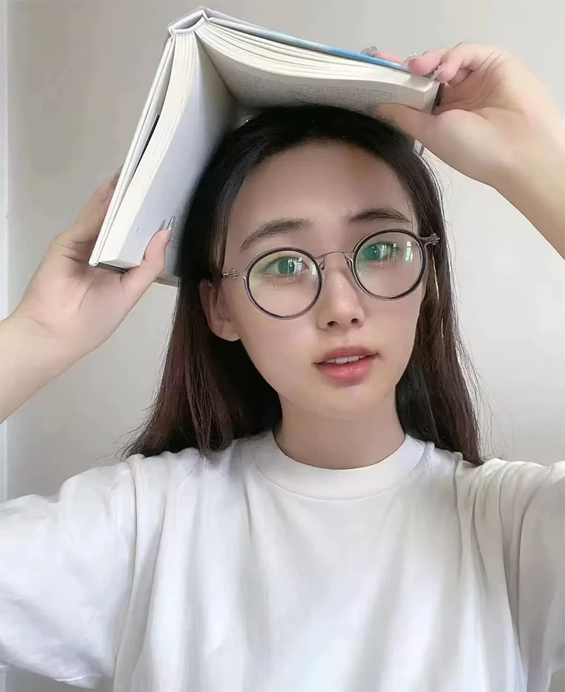 Popular Japanese Handmade Round Titanium Acetate Glasses Frame Men Women Ultralight Eyeglasses Retro ARLT5862 Tortoise Eyewear