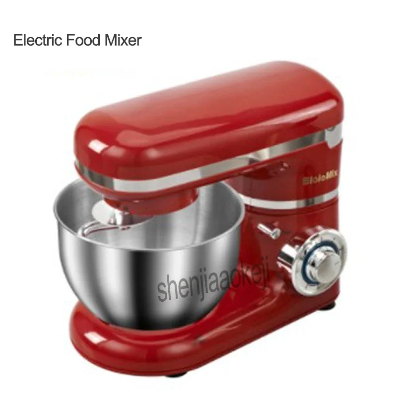 Stainless Steel 6-speed Household Electric Food Stand Mixer Egg Whisk Dough Cream Blender Kitchen Appliance 5L 600W  110-220V