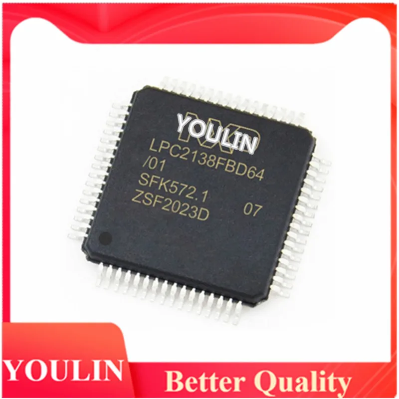 New original genuine LPC2138FBD64 LQFP64 16/32-bit 60MHz 512KB MCU microcontroller