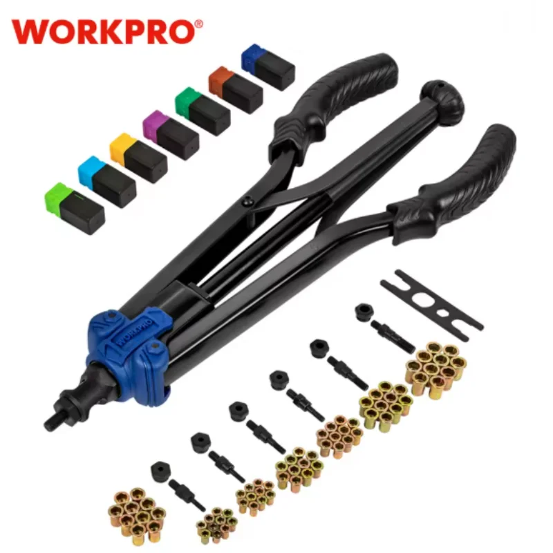 15" Hand New Rivet Nut Setter Kit 79-Piece High Leverage Rivet Nut Tool with Metric & SAE Mandrels and Nuts