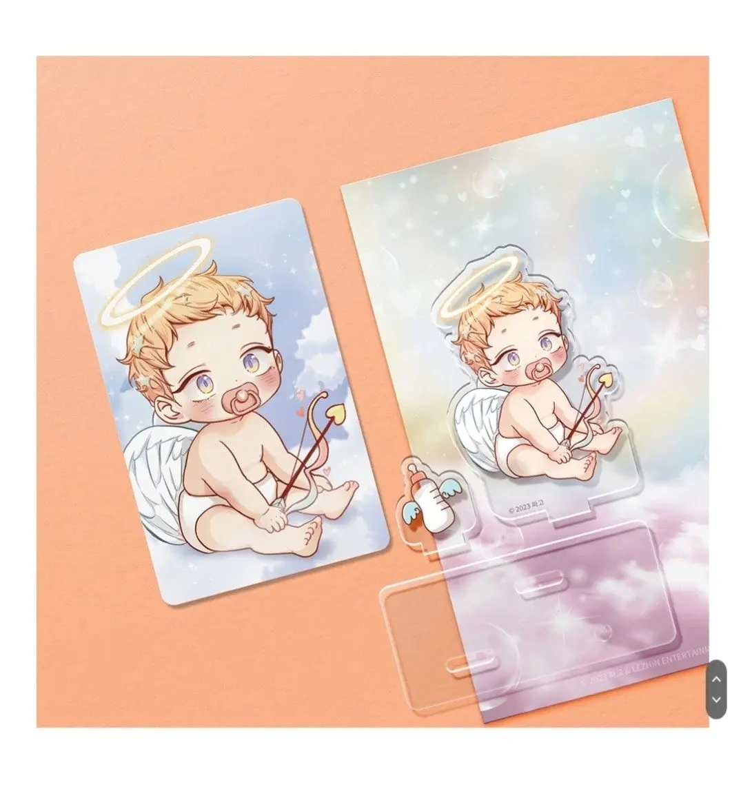 Original Korean BL Comic Book Seaside Night Male Pregnancy Peripheral Lezhin Children\'s Day Acrylic Stand And Small Cards