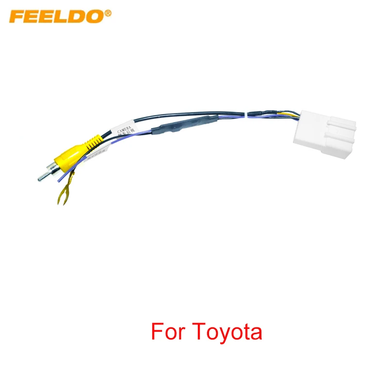 

FEELDO 16-pin Car Reverse Camera Output Video Adapter Wiring Cable For Toyota Original Factory Camera Video Output