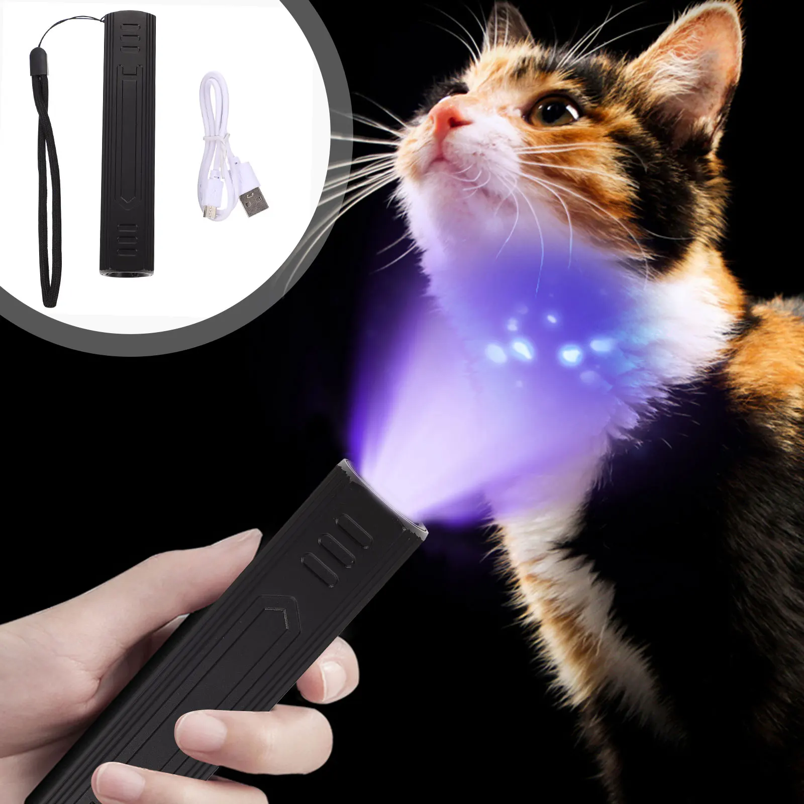 

Fluorescence Detection Lamp IPX45 UV Flashlight Waterproof Ultraviolet 365nm USB Rechargeable