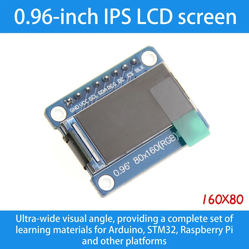 1 ชิ้น 0.96 นิ้ว IPS จอแสดงผล OLED โมดูลสําหรับ 80*160 65 พันสีสัน RGB TFT LCD Board ST7735 ST7735 DIY