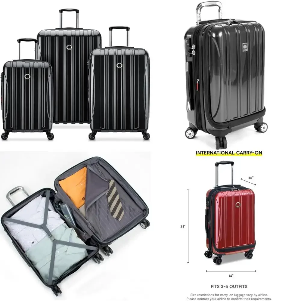 

Расширяемый набор чемоданов из трех частей с жесткой спиннером и аэродинамическим дизайном, черные дорожные чемоданы 21/24/28 дюймов