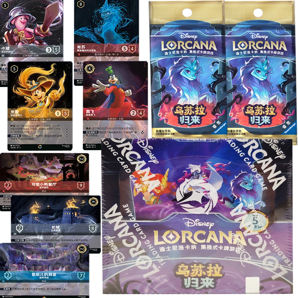

Original Lorcana TCG Collection Cards Animated Movies Classic Figures Creative Game Mechanics Battle Trading Cards Children Gift