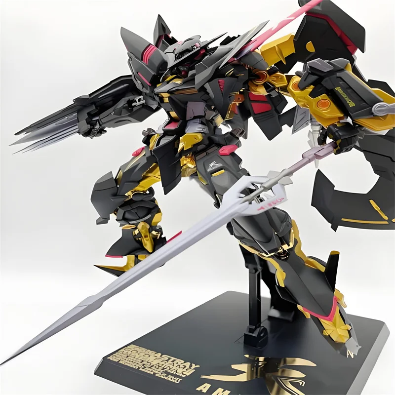 HG 1/144  Astray Gold Frame Assembly Model Kit Action Figures With Flight Pack Weapons Set Desktop Ornament Gift Anime Figure image 6