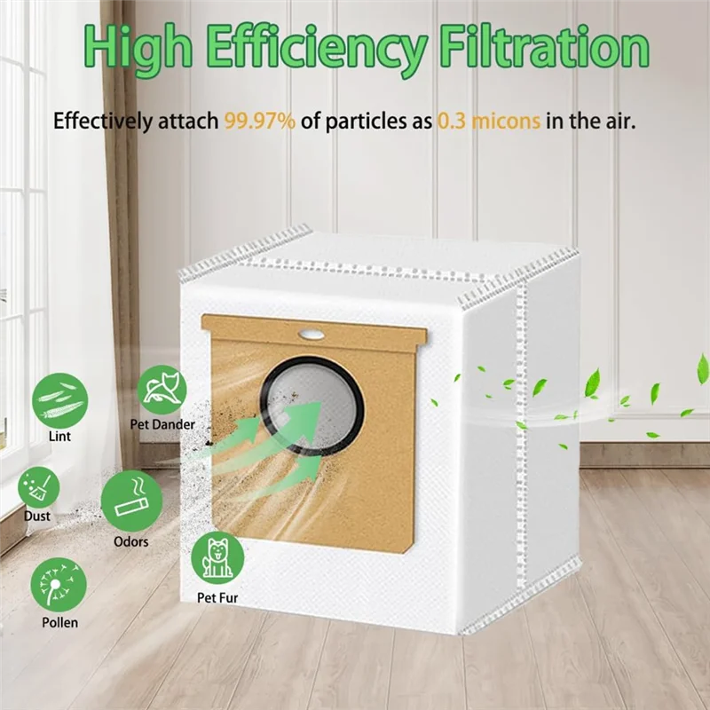 كيس غبار بديل لأجزاء المكنسة الكهربائية Eufy L60، L60 SES، L50 أكياس يمكن التخلص منها