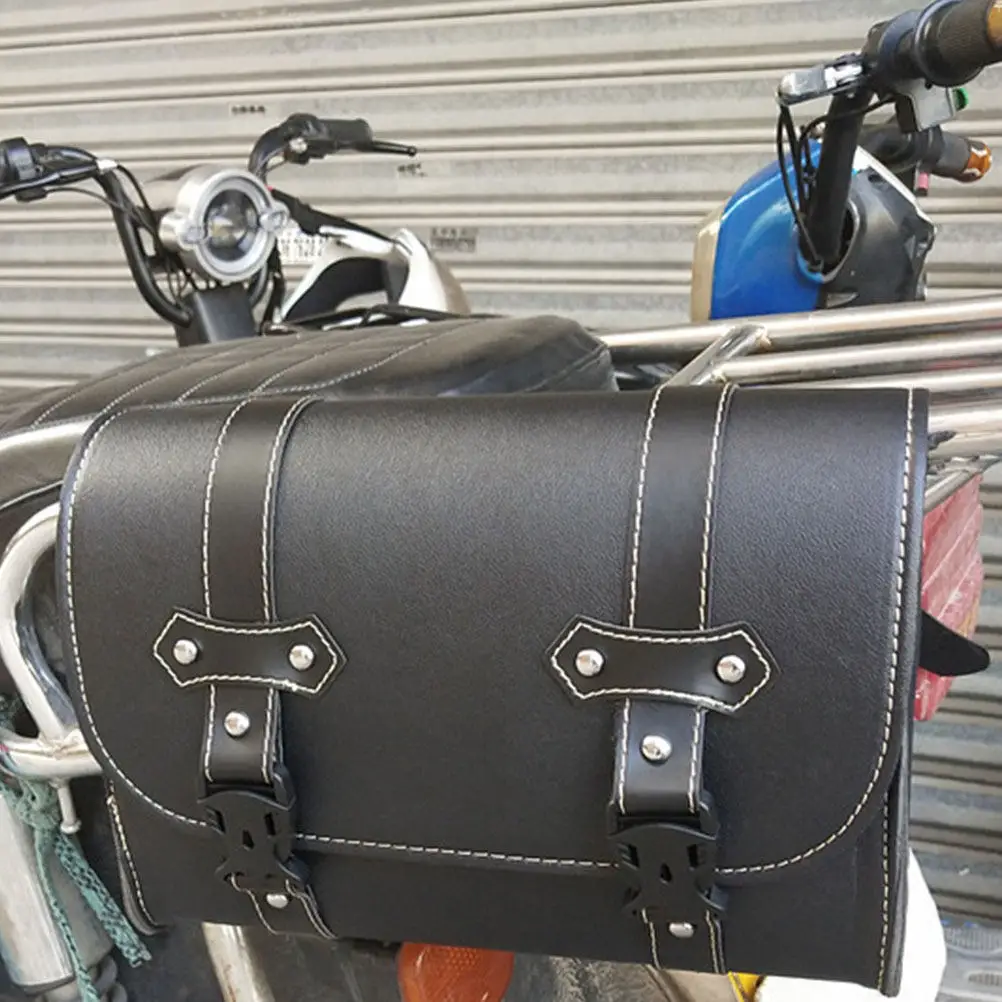 

Motorcycle Side Bag Synthetic Waterproof Large Capacity Motorbike Saddle Bag Easy Mount Motorcycle Storage Tool Pouch