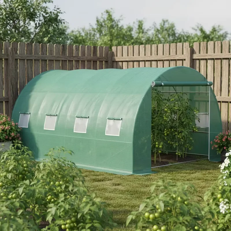 Agricultural Garden Steel Frame Backyard Tunnel Greenhouse for Flower Vegetable Growing Easily Assembled Eco Friendly